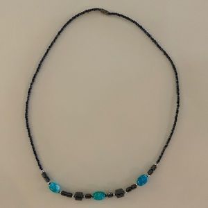 Gorgeous Hematite and Turquoise necklace